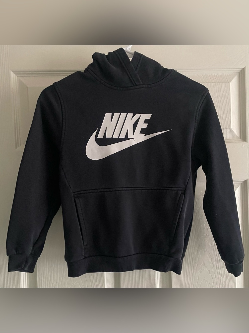 Nike Black Kids Hoodie with White Logo